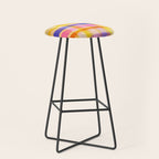 Colorful Retro Plaid Abstract Pattern - Yellow Stool Gallery Image 1