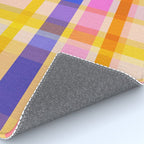 Colorful Retro Plaid Abstract Pattern - Yellow Rug Gallery Image 4