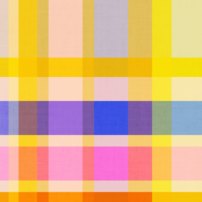 Colorful Retro Plaid Abstract Pattern - Yellow Coffee Mug Gallery Image 2