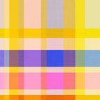 Colorful Retro Plaid Abstract Pattern - Yellow Coffee Mug Gallery Image 2