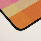 Colorful Retro Plaid Abstract Pattern - Yellow Desk Mat Gallery Image 4