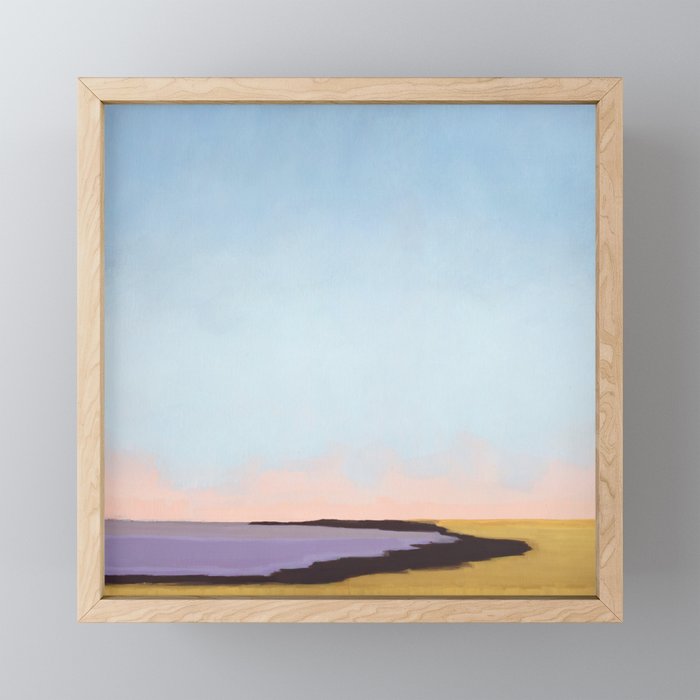 Bay With Purple Water Mini Art Print Gallery Image 1