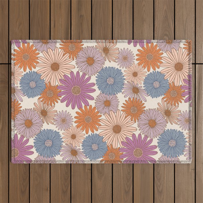 Boho Harvest Blooms - Cream Outdoor Rug Gallery Image 1
