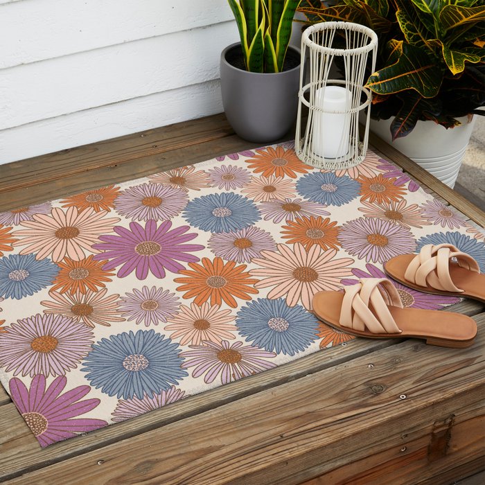 Boho Harvest Blooms - Cream Outdoor Rug Gallery Image 2