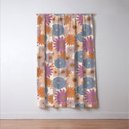 Boho Harvest Blooms - Cream Window Curtain Gallery Image 3