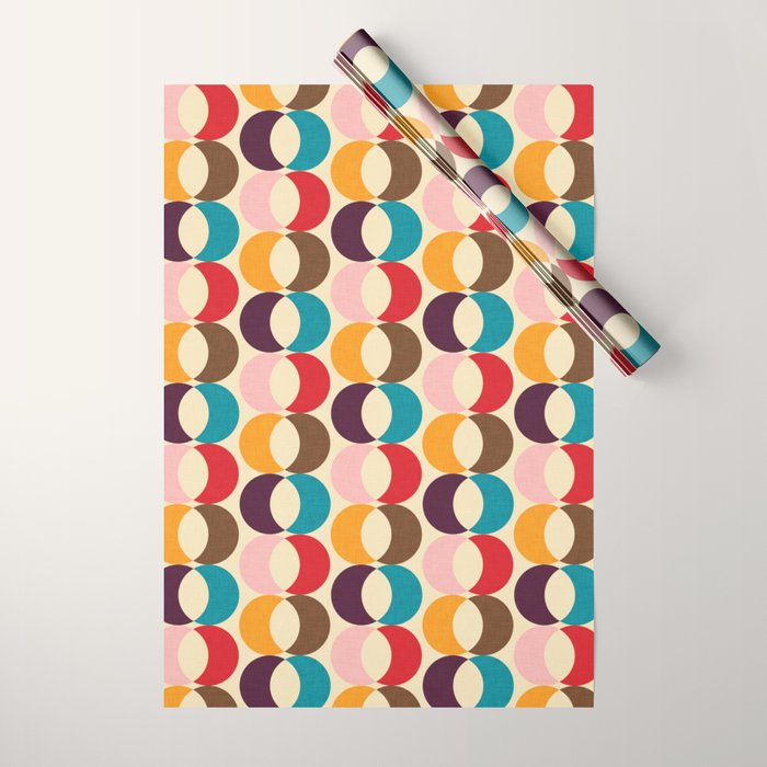 Mid Century Modern Circles Wrapping Paper Gallery Image 1