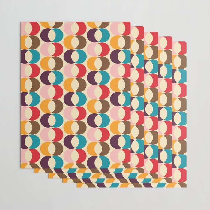 Mid Century Modern Circles Wrapping Paper Gallery Image 3