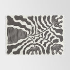 Still LIfe with Three Flowers in a Vase / Black & White Rug Gallery Image 2