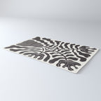 Still LIfe with Three Flowers in a Vase / Black & White Rug Gallery Image 3