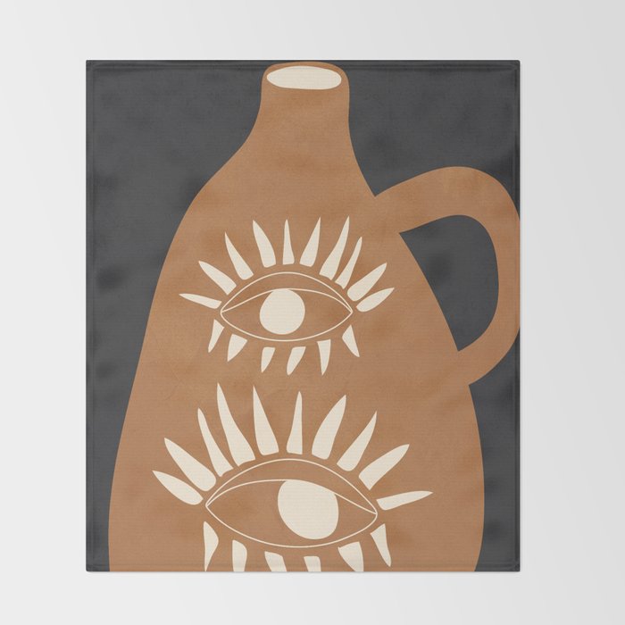 Modern Abstract Vase 1 Throw Blanket Gallery Image 2