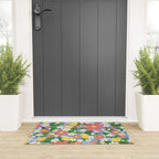 Lemons and Flowers on Blue Welcome Mat Gallery Image 3