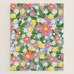 Lemons and Flowers on Blue Jigsaw Puzzle Gallery Image 1
