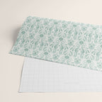 Seahorse Damask . Soft Aqua Wrapping Paper Gallery Image 2