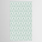 Seahorse Damask . Soft Aqua Tablecloth Gallery Image 2