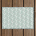 Seahorse Damask . Soft Aqua Outdoor Rug Gallery Image 1