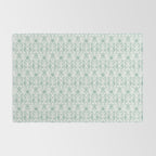 Seahorse Damask . Soft Aqua Rug Gallery Image 2