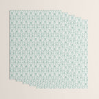 Seahorse Damask . Soft Aqua Wrapping Paper Gallery Image 3