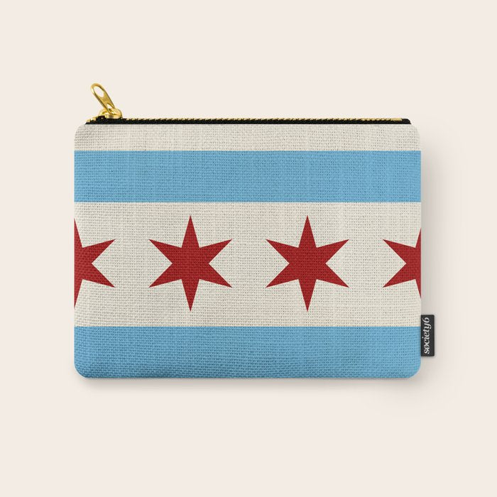 Chicago Flag II Carry All Pouch Gallery Image 1
