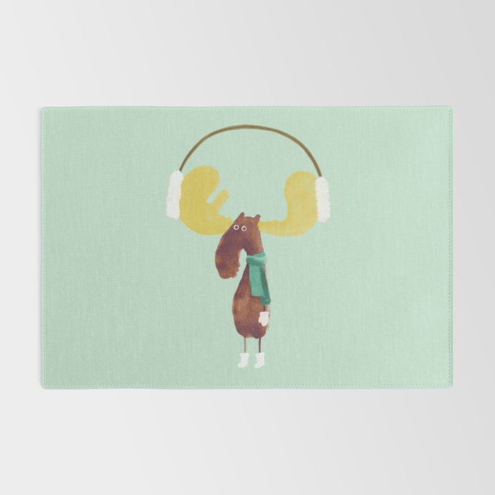 This moose is ready for winter Rug Gallery Image 2