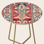 Sehna Kurdish Northwest Persian Rug Print Side Table Gallery Image 2