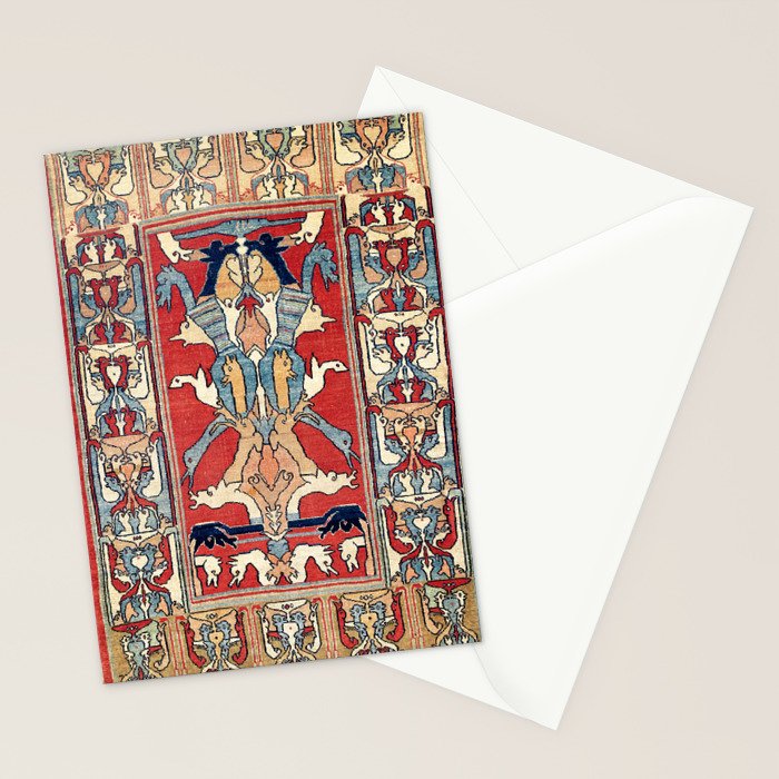 Sehna Kurdish Northwest Persian Rug Print Stationery Card Gallery Image 2