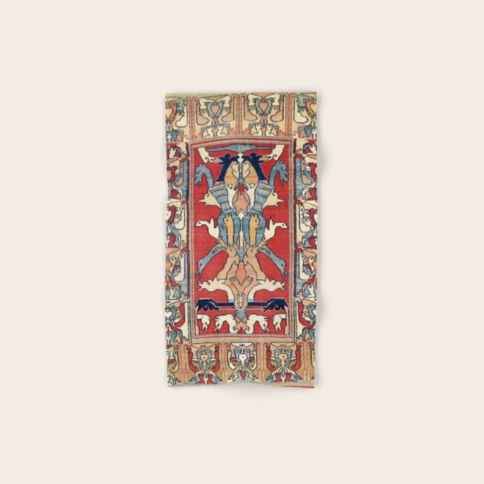 Sehna Kurdish Northwest Persian Rug Print Bath Towel Gallery Image 1