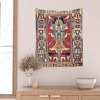 Sehna Kurdish Northwest Persian Rug Print Wall Tapestry Gallery Image 2