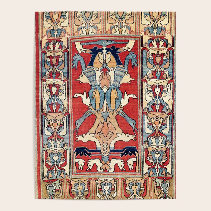 Sehna Kurdish Northwest Persian Rug Print Poster Gallery Image 4