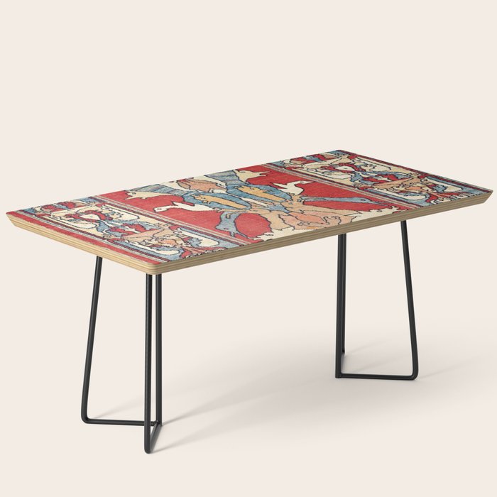 Sehna Kurdish Northwest Persian Rug Print Coffee Table Gallery Image 1