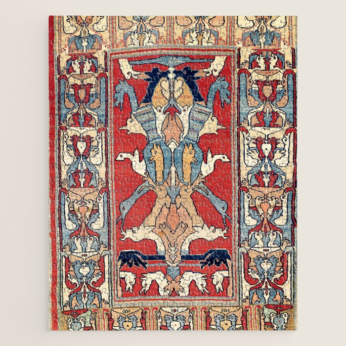 Sehna Kurdish Northwest Persian Rug Print Jigsaw Puzzle Gallery Image 1