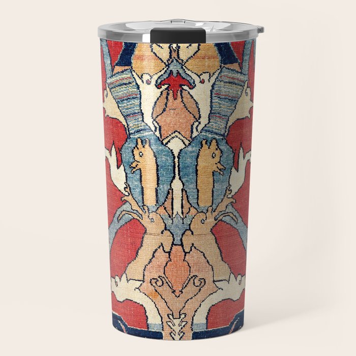 Sehna Kurdish Northwest Persian Rug Print Travel Mug Gallery Image 1