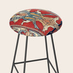 Sehna Kurdish Northwest Persian Rug Print Stool Gallery Image 2
