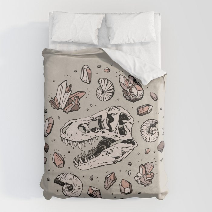 Geo-rex Vortex | Rose Quartz Duvet Cover Gallery Image 1