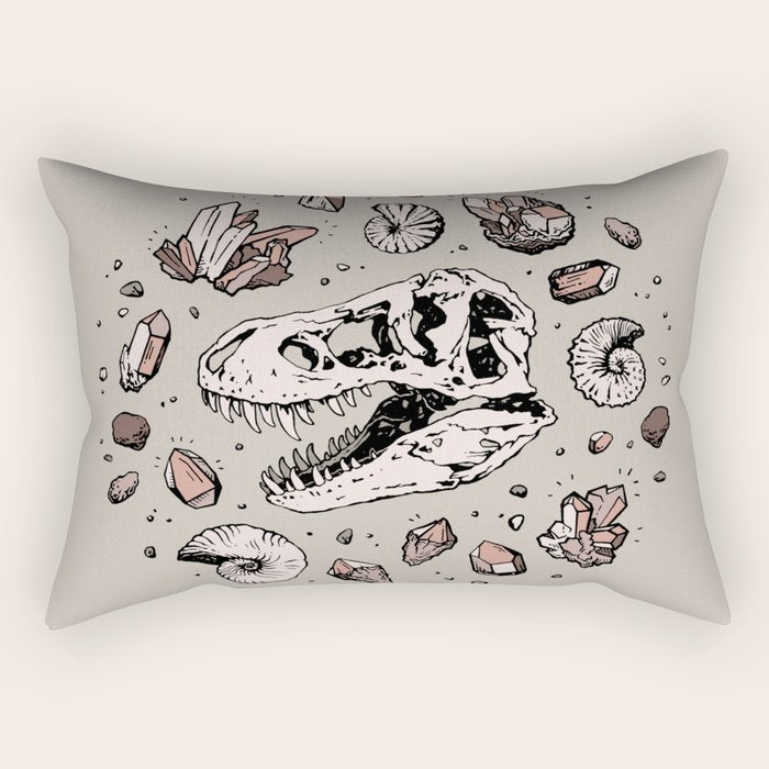 Geo-rex Vortex | Rose Quartz Rectangular Pillow Gallery Image 2