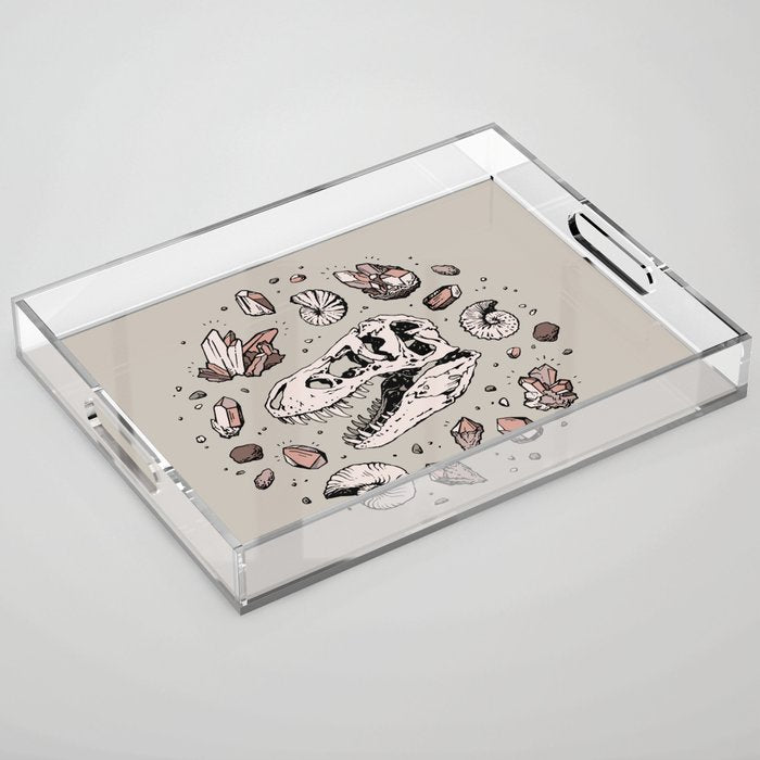 Geo-rex Vortex | Rose Quartz Acrylic Tray Gallery Image 1