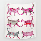 Cat Collection - Magenta Palette Wall Tapestry Gallery Image 4