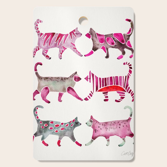 Cat Collection - Magenta Palette Cutting Board Gallery Image 1