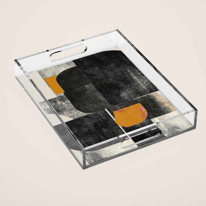 Mid Century Modern Shapes Acrylic Tray Gallery Image 1