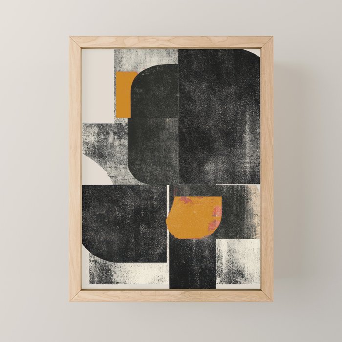 Mid Century Modern Shapes Mini Art Print Gallery Image 1