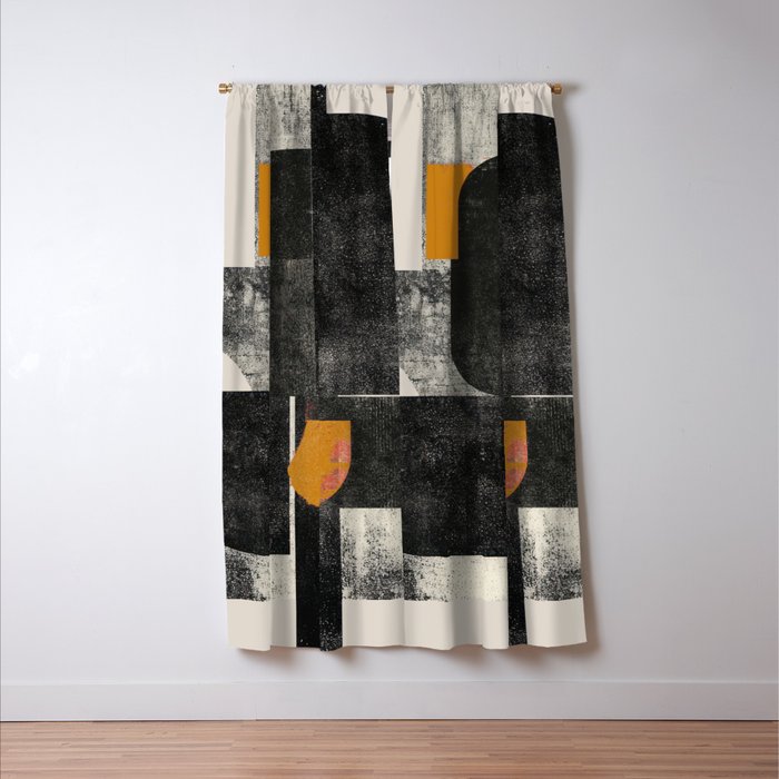 Mid Century Modern Shapes Window Curtain Gallery Image 3