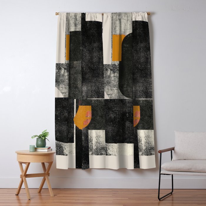 Mid Century Modern Shapes Window Curtain Gallery Image 5
