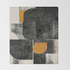 Mid Century Modern Shapes Throw Blanket Gallery Image 2