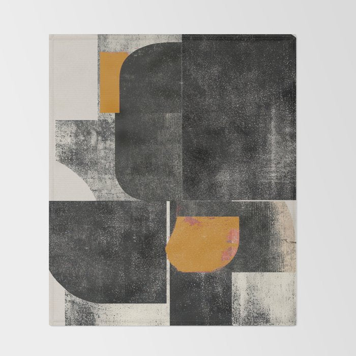 Mid Century Modern Shapes Throw Blanket Gallery Image 2