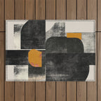 Mid Century Modern Shapes Outdoor Rug Gallery Image 1