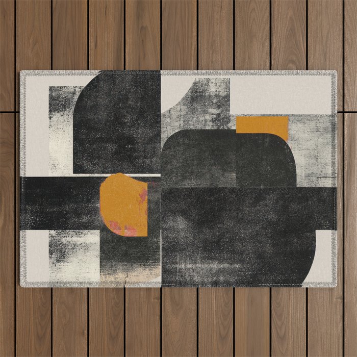 Mid Century Modern Shapes Outdoor Rug Gallery Image 1