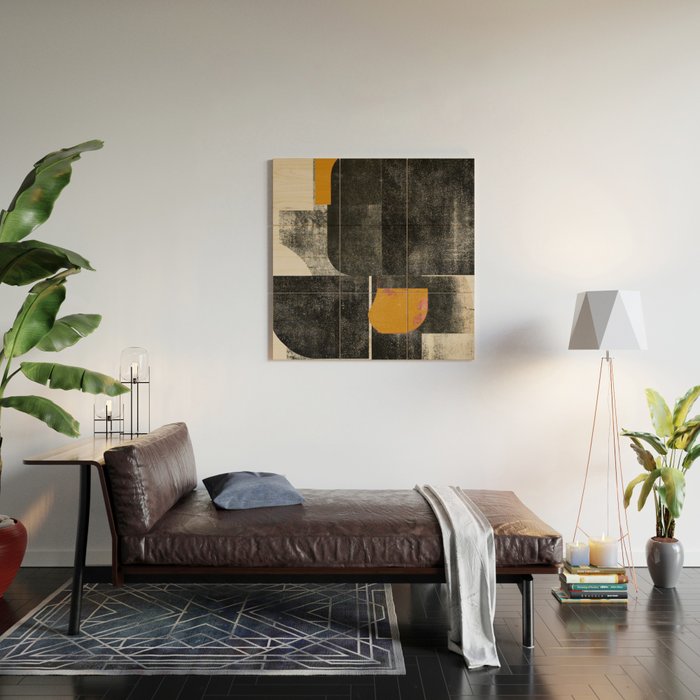 Mid Century Modern Shapes Wood Wall Art Gallery Image 2