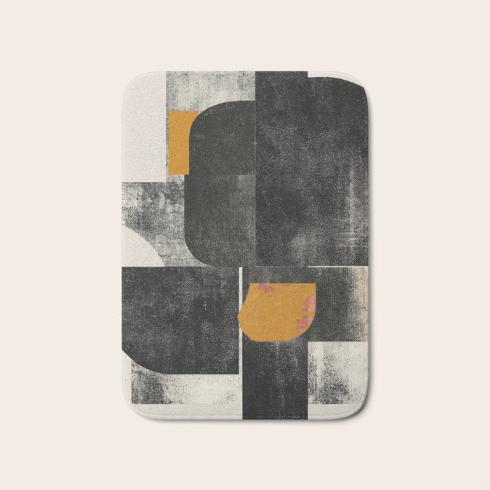 Mid Century Modern Shapes Bath Mat Gallery Image 1