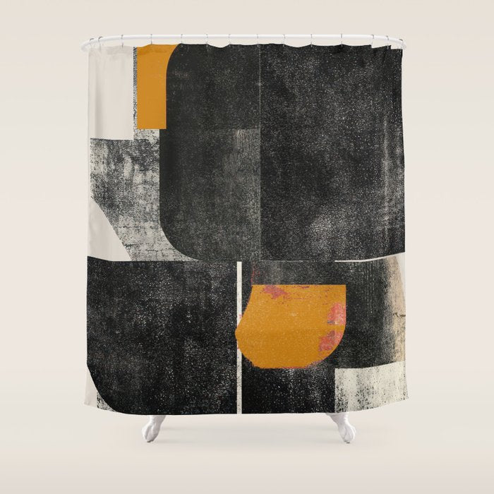 Mid Century Modern Shapes Shower Curtain Gallery Image 1