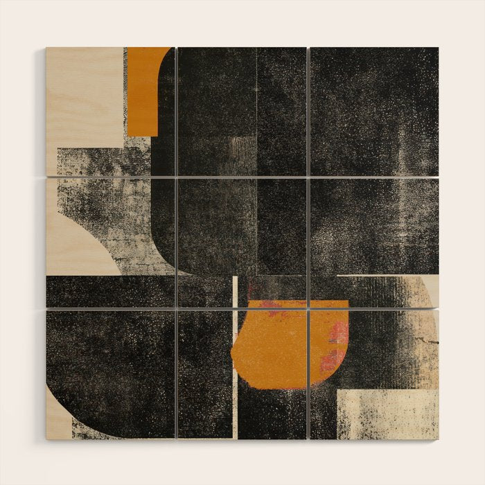Mid Century Modern Shapes Wood Wall Art Gallery Image 1