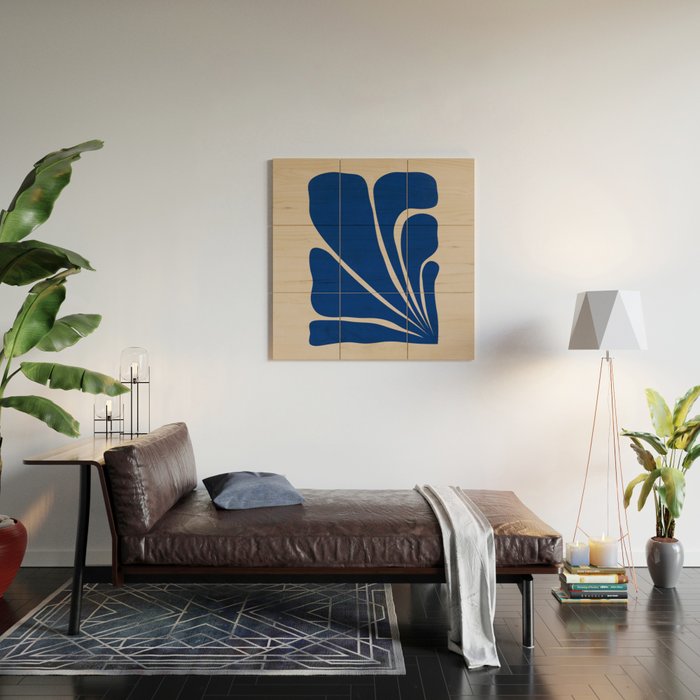 Six Leaf Plant - 2/3 Wood Wall Art Gallery Image 2